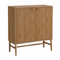 Buffet en bois avec portes nervurées 100x40x120 cm
