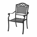 Chaise de jardin en aluminium noir ajouré
