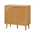 Buffet en bois à deux portes, 90x80x40 cm, chêne clair
