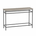 Table console rectangulaire en métal et bois de pin 120x35x75 cm