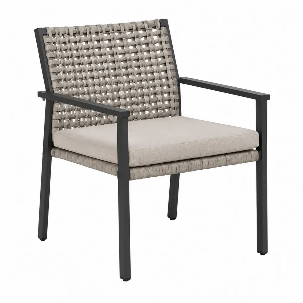 Chaise en aluminium avec corde polyester beige