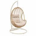Chaise suspendue en rotin avec support en métal 195 x 95 x 105 cm