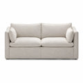 Canapé modulaire en lin beige 200x90x85 cm