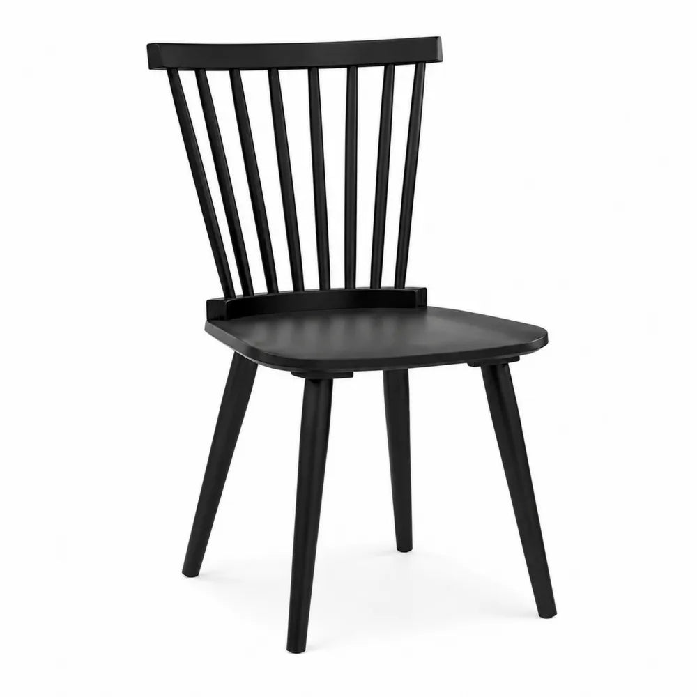 Chaise en bois massif noir 85 cm
