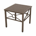 Table carrée en métal brun 40x40x45 cm